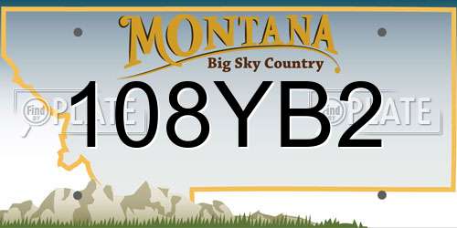 108YB2 Montana License Plate