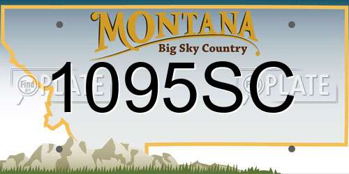 1095SC Montana License Plate