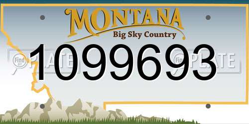 1099693 Montana License Plate