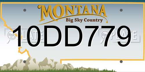 10DD779 Montana License Plate