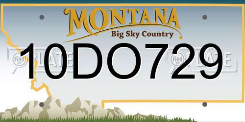 10DO729 Montana License Plate