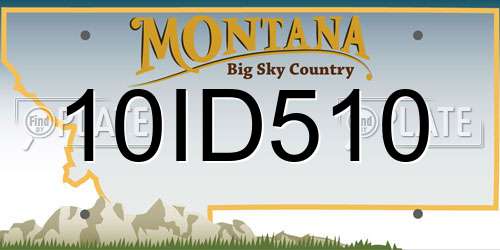 10ID510 Montana License Plate