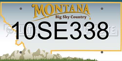 10SE338 Montana License Plate
