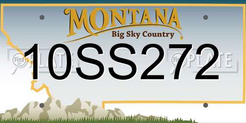 10SS272 Montana License Plate