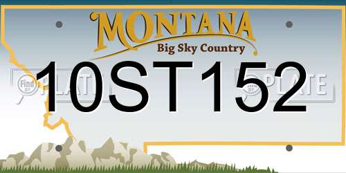 10ST152 Montana License Plate
