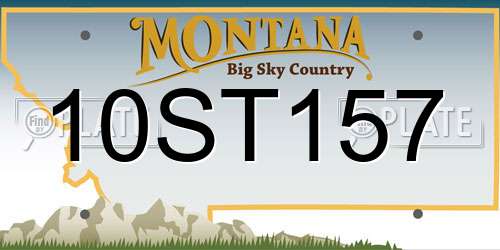 10ST157 Montana License Plate