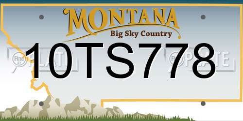 10TS778 Montana License Plate