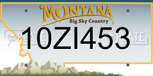 10ZI453 Montana License Plate