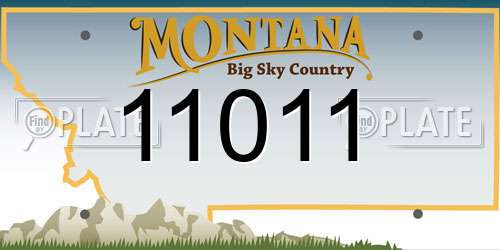 11011 Montana License Plate