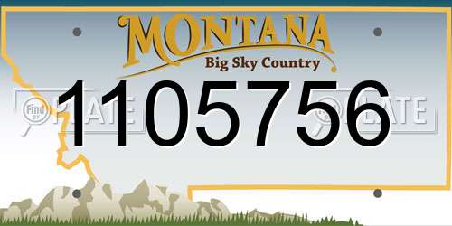 1105756 Montana License Plate