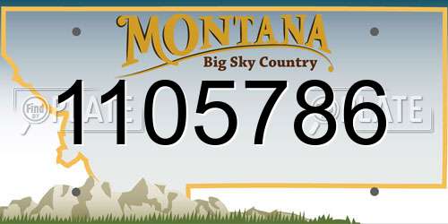 1105786 Montana License Plate
