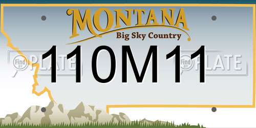 110M11 Montana License Plate