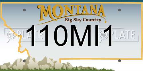 110MI1 Montana License Plate