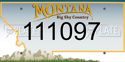 111097 Montana License Plate