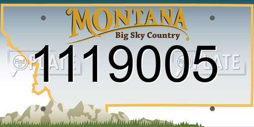 1119005 Montana License Plate