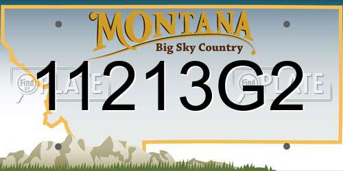 11213G2 Montana License Plate