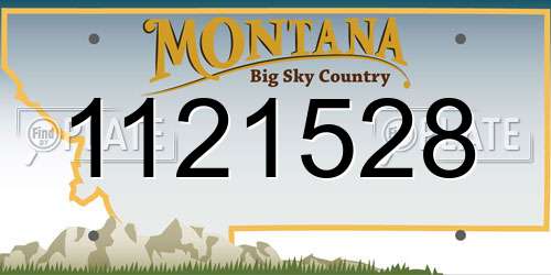 1121528 Montana License Plate