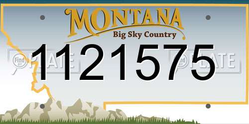1121575 Montana License Plate