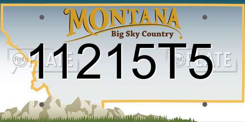 11215T5 Montana License Plate