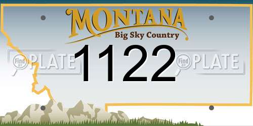 1122 Montana License Plate