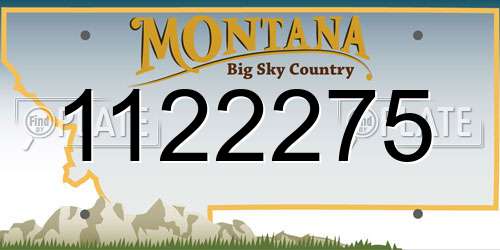 1122275 Montana License Plate