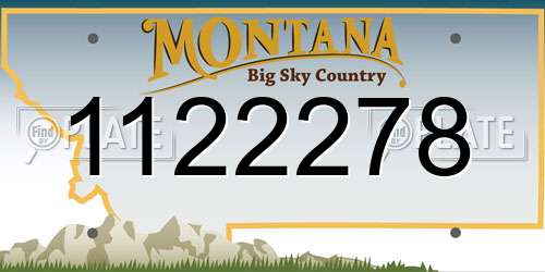 1122278 Montana License Plate