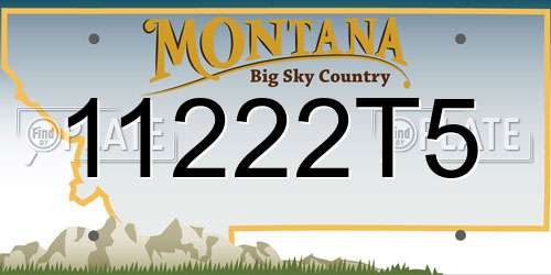 11222T5 Montana License Plate