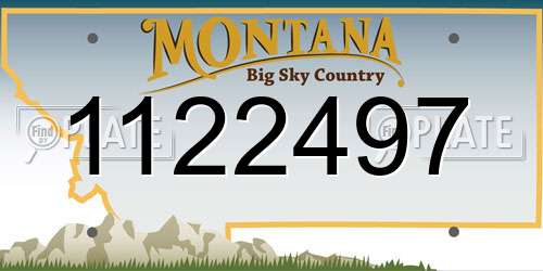 1122497 Montana License Plate