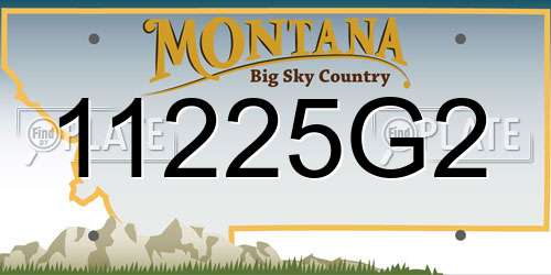 11225G2 Montana License Plate