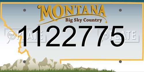 1122775 Montana License Plate