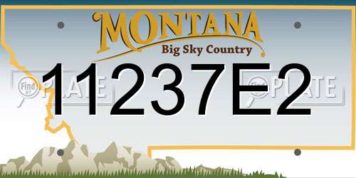 11237E2 Montana License Plate