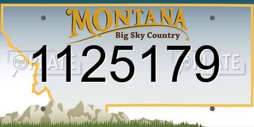 1125179 Montana License Plate