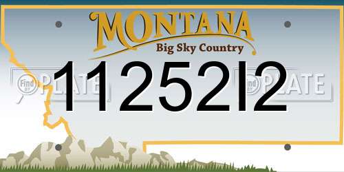 11252I2 Montana License Plate