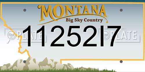 11252I7 Montana License Plate