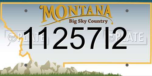 11257I2 Montana License Plate