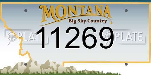 11269 Montana License Plate