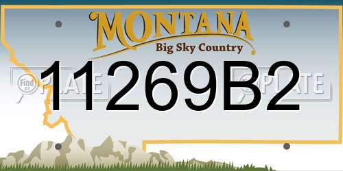 11269B2 Montana License Plate
