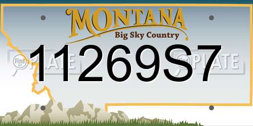 11269S7 Montana License Plate