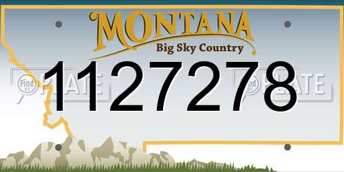 1127278 Montana License Plate