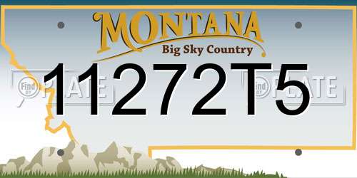 11272T5 Montana License Plate