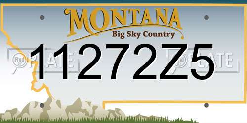 11272Z5 Montana License Plate