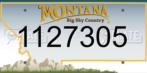 1127305 Montana License Plate