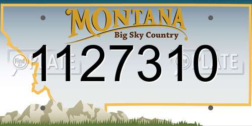1127310 Montana License Plate