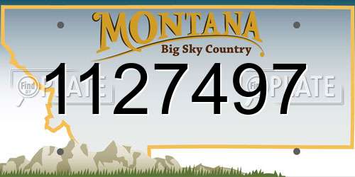 1127497 Montana License Plate