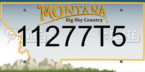 11277T5 Montana License Plate