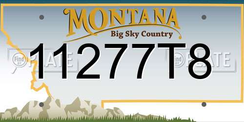 11277T8 Montana License Plate
