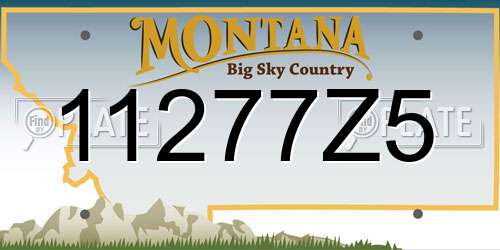 11277Z5 Montana License Plate