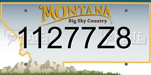 11277Z8 Montana License Plate