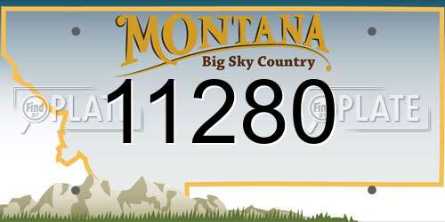 11280 Montana License Plate