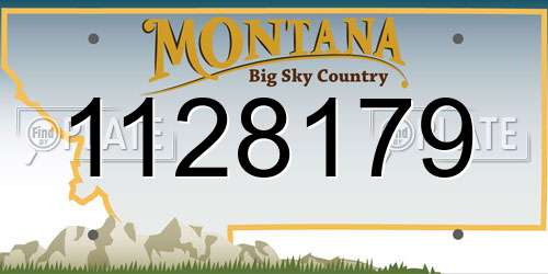 1128179 Montana License Plate